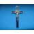 Krzyż metalowy z medalem Św.Benedykta 19,5 cm Wersja Lux niebieski